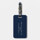 Personalisiert Cello Script Monogram Musiker Gepäckanhänger (Rückseite vertikal)