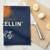 Personalisiert Cello Script Monogram Musiker Geschirrtuch (Viertel Falte)