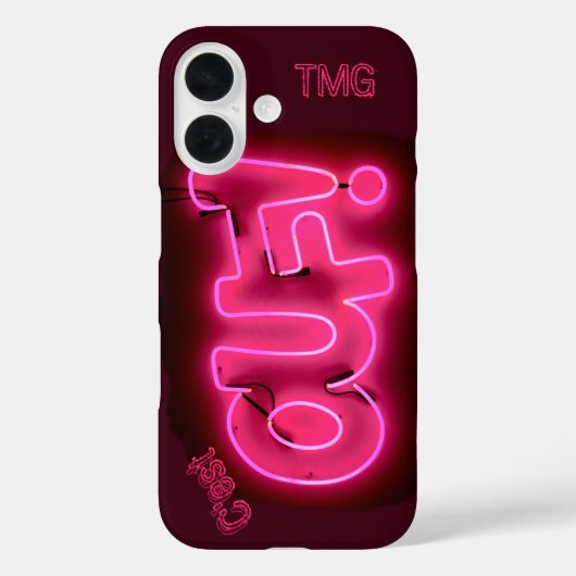 Personalisiert C'est Ouf! {Es ist verrückt!) Neon  Case-Mate iPhone Hülle (Rückseite)