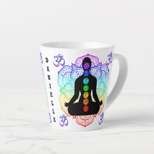 Personalisiert Chakra Ohm Yogi Zen Tasse (Rechte Ecke)