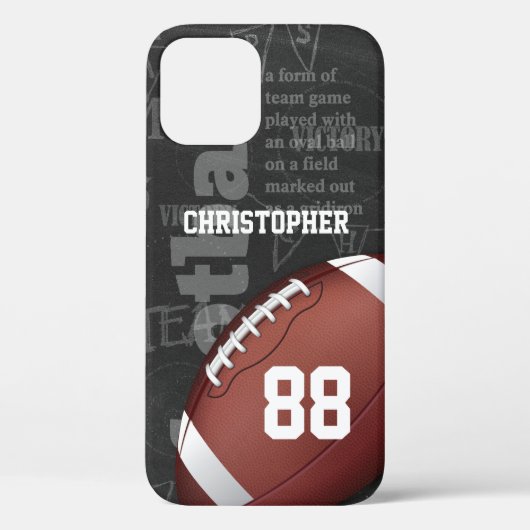 Personalisiert Chalkboard American Football Case M (Rückseite)