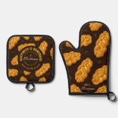 Personalisiert Challah Baker Oven Mitt & Pot Holde Ofenhandschuh & Topflappen-Set (Vorderseite)