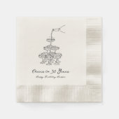 Personalisiert Champagne 30. Geburtstag Napkins Serviette (Vorderseite)