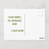 Personalisiert Charming Funny Christmas Frosch Ban Postkarte (Rückseite)