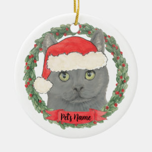 Personalisiert Chartreux Chartreuse Cat Keramik Ornament