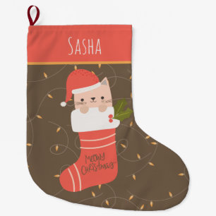 Personalisiert Chat Weihnachten Großer Weihnachtsstrumpf