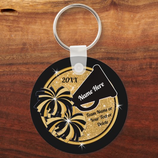 Personalisiert, Cheer Pom Pom Schlüsselanhänger, G Schlüsselanhänger (Rückseite)