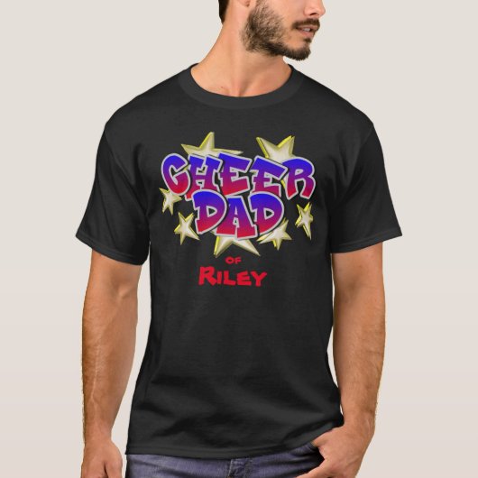 Personalisiert Cheer Vater T - Shirt (Vorderseite)