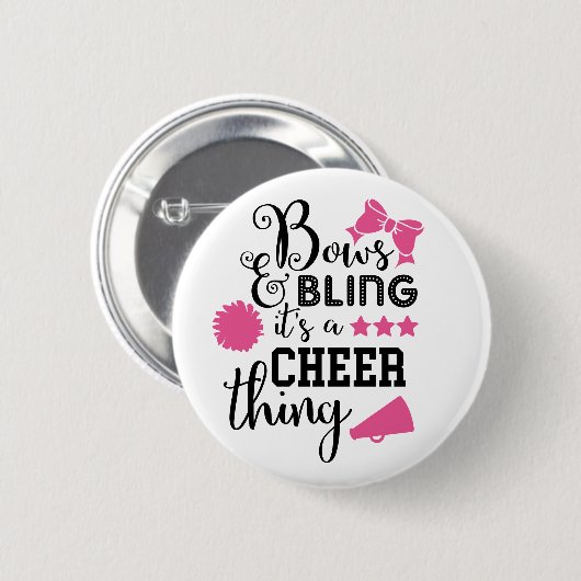 Personalisiert Cheerleader Button (Vorne & Hinten)
