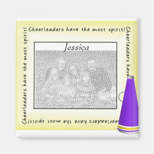 Personalisiert Cheerleader Foto Magnet (Vorne)