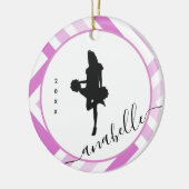 Personalisiert Cheerleader Girly Name School Cheer Keramik Ornament (Links)