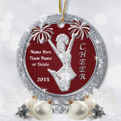 Personalisiert, Cheerleader Ornament, Cheer Favori Keramik Ornament