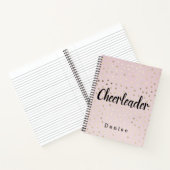 Personalisiert Cheerleader Pink und Gold Polka Dot Notizblock (Innenseite)