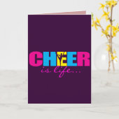Personalisiert Cheerleading Lila Karte (Gelbe Blume)