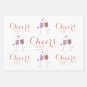 Personalisiert Cheers Script Wedding Geschenkpapier Set (Vorderseite 3)