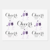 Personalisiert Cheers Script Wedding Geschenkpapier Set (Vorderseite 2)