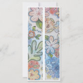 Personalisiert Cheery Floral Zwei Lesezeichen (Rückseite)