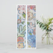 Personalisiert Cheery Floral Zwei Lesezeichen (Stehend Vorderseite)