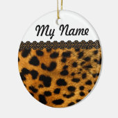Personalisiert Cheetah Keramikornament (Links)