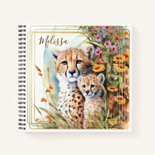 Personalisiert Cheetah School Office Notebook Gesc Notizblock