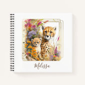 Personalisiert Cheetah School Office Notebook Gesc Notizblock (Vorderseite)