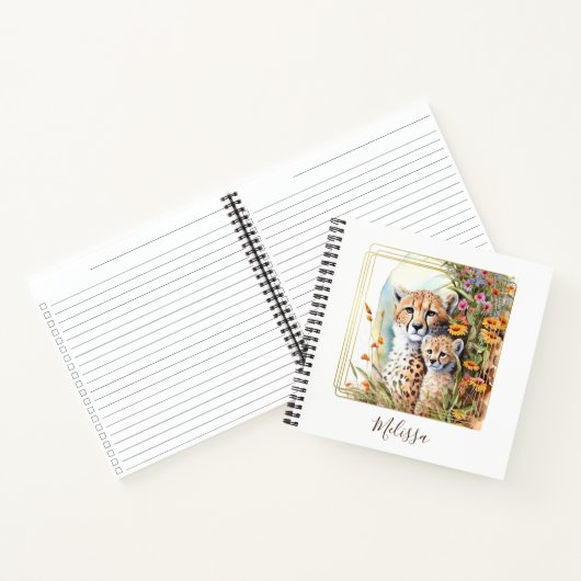 Personalisiert Cheetah School Office Notebook Gesc Notizblock (Innenseite)