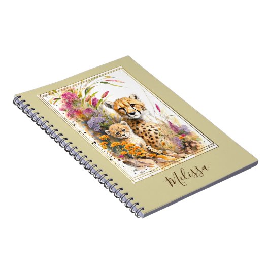Personalisiert Cheetah School Office Notebook Gesc Notizblock (Rechte Seite)