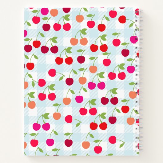 Personalisiert Cherries-Notebook Notizblock (Rückseite)