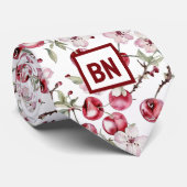 Personalisiert Cherry Blossom Cherries Wasserfarbe Krawatte (Gerollt)
