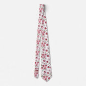 Personalisiert Cherry Blossom Cherries Wasserfarbe Krawatte (Rückseite)