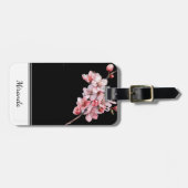 Personalisiert Cherry Blossom Gepäckmarke Gepäckanhänger (Vorderseite horizontal)