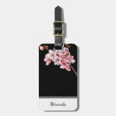Personalisiert Cherry Blossom Gepäckmarke Gepäckanhänger (Vorderseite vertikal)