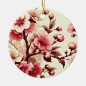Personalisiert Cherry Blossom Keramik Ornament (Vorne)