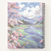 Personalisiert Cherry Blossom Pastell Wasserfarbe Notizblock (Rückseite)