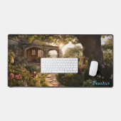 Personalisiert Cherry Blossom Village Desk Mat Schreibtischunterlage (Tastatur & Maus)
