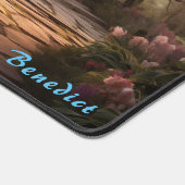 Personalisiert Cherry Blossom Village Desk Mat Schreibtischunterlage (Ecke)