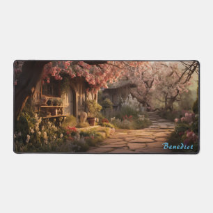Personalisiert Cherry Blossom Village Desk Mat Schreibtischunterlage