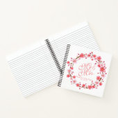 Personalisiert Cherry Blossom Wreath | Gästebuch Notizbuch (Innenseite)