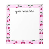 Personalisiert Cherry Notepad Notizblock (Vorderseite)