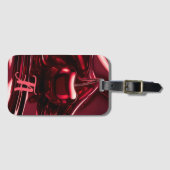 Personalisiert Cherry Red Initial Luggage Tag Gepäckanhänger (Vorderseite (Horizontal))
