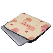 Personalisiert Cherry Sweet Cupcake Muster Laptopschutzhülle (Vorne Knopf)