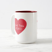 Personalisiert Cherry Sweetest Valentine Coquette Zweifarbige Tasse (Vorderseite Links)
