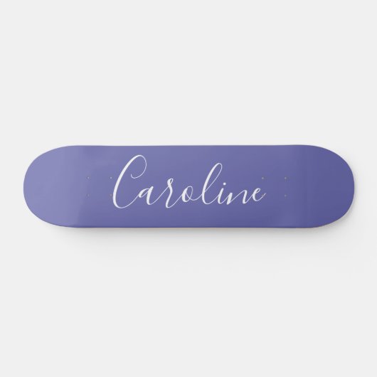 Personalisiert Chic Calligrafy Name Lila Skateboard (Horizontal)