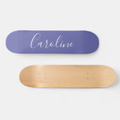 Personalisiert Chic Calligrafy Name Lila Skateboard (Horizontal)