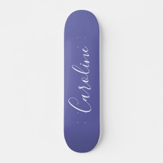 Personalisiert Chic Calligrafy Name Lila Skateboard (Vorne)