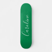 Personalisiert Chic Calligraphy Name Kelly Green Skateboard (Vorne)