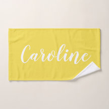 Personalisiert Chic Calligraphy Name Summer Yellow
