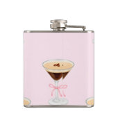Personalisiert Chic Espresso Cocktail Muster Flachmann (Rückseite)