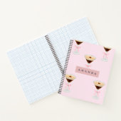 Personalisiert Chic Espresso Cocktail Muster Notizblock (Innenseite)