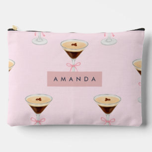 Personalisiert Chic Espresso Cocktail Muster Zubehörtasche
